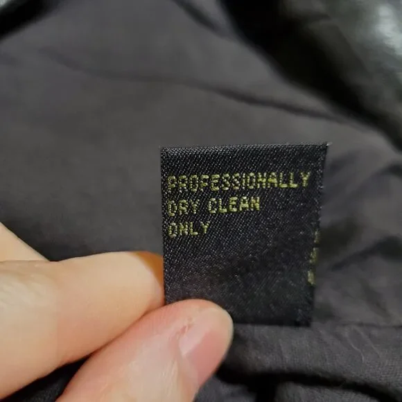 Vintage 90’s Structure Black Leather Snap Biker Vest Size L Mens - Picture 9 of 9